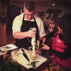 Chef Paul directs in vinaigrette making